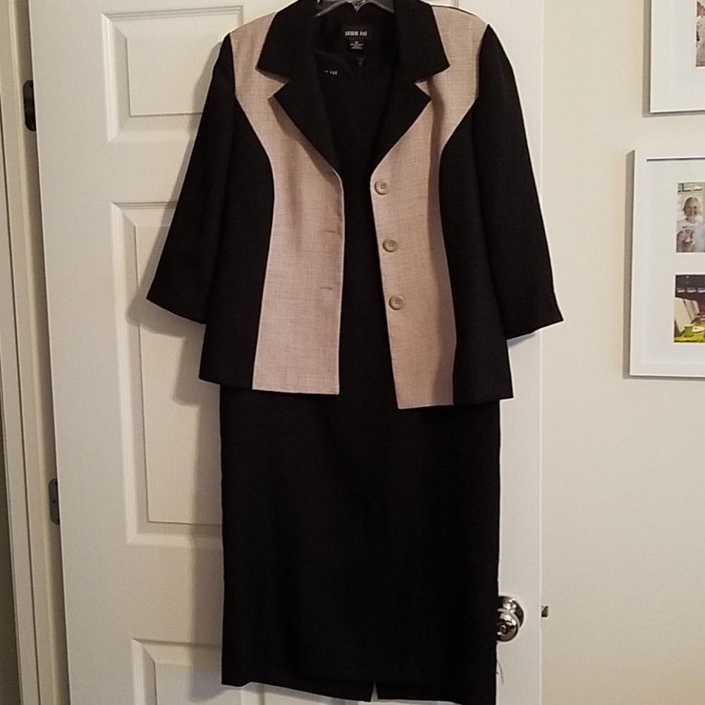 BEAUTIFUL black dress with matching jacket